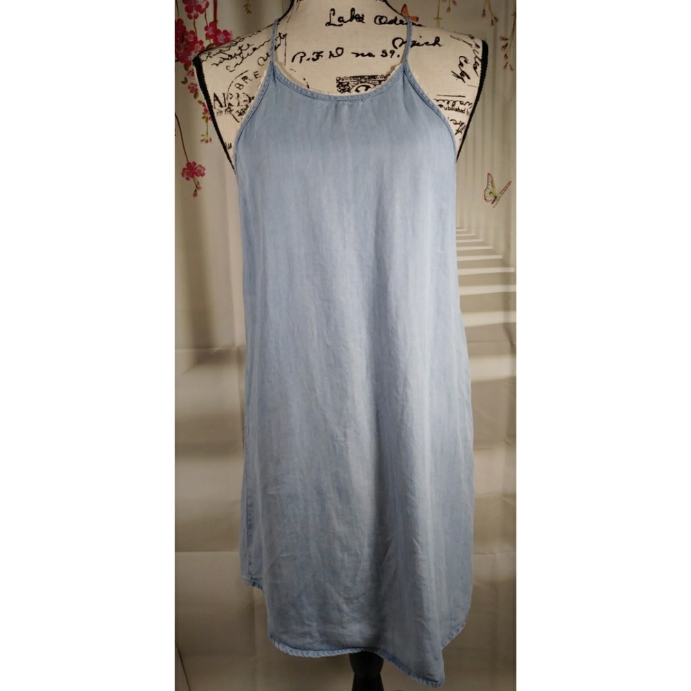Paper Crane chambray mini dress